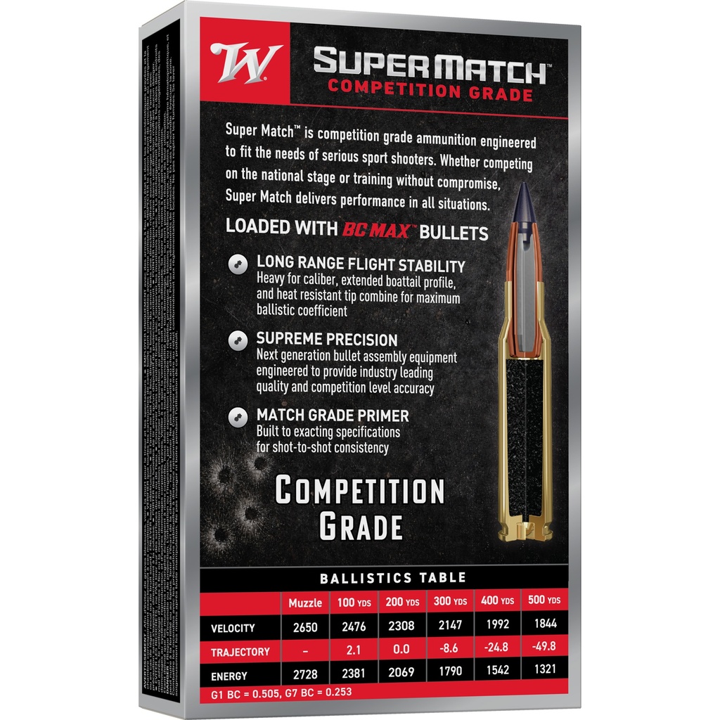 Winchester Ammunition WIN SPR MTCH 308WIN 168G BTHP 20/200 1
