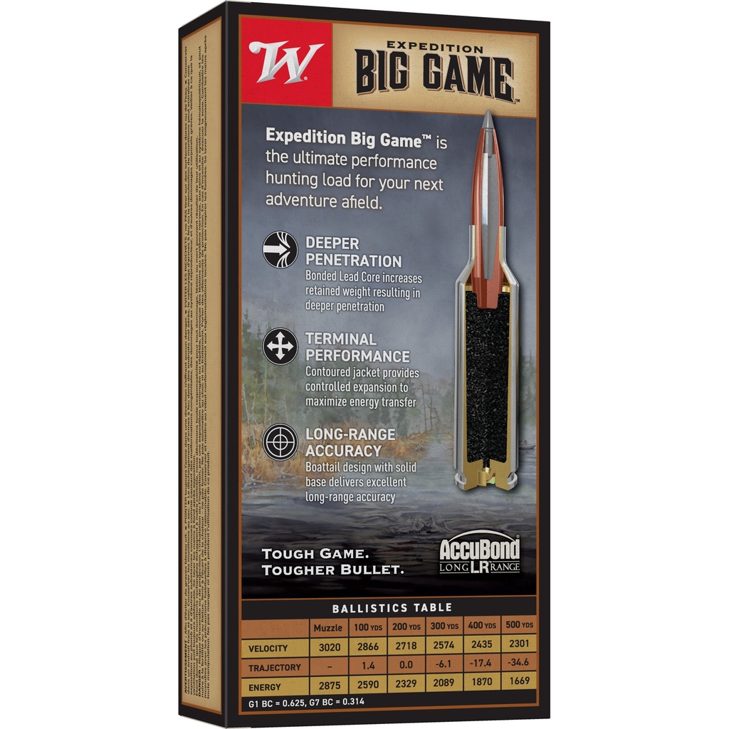 Winchester Ammunition WIN 6.5PRC 142GR ACCUBOND LR 20/200 1