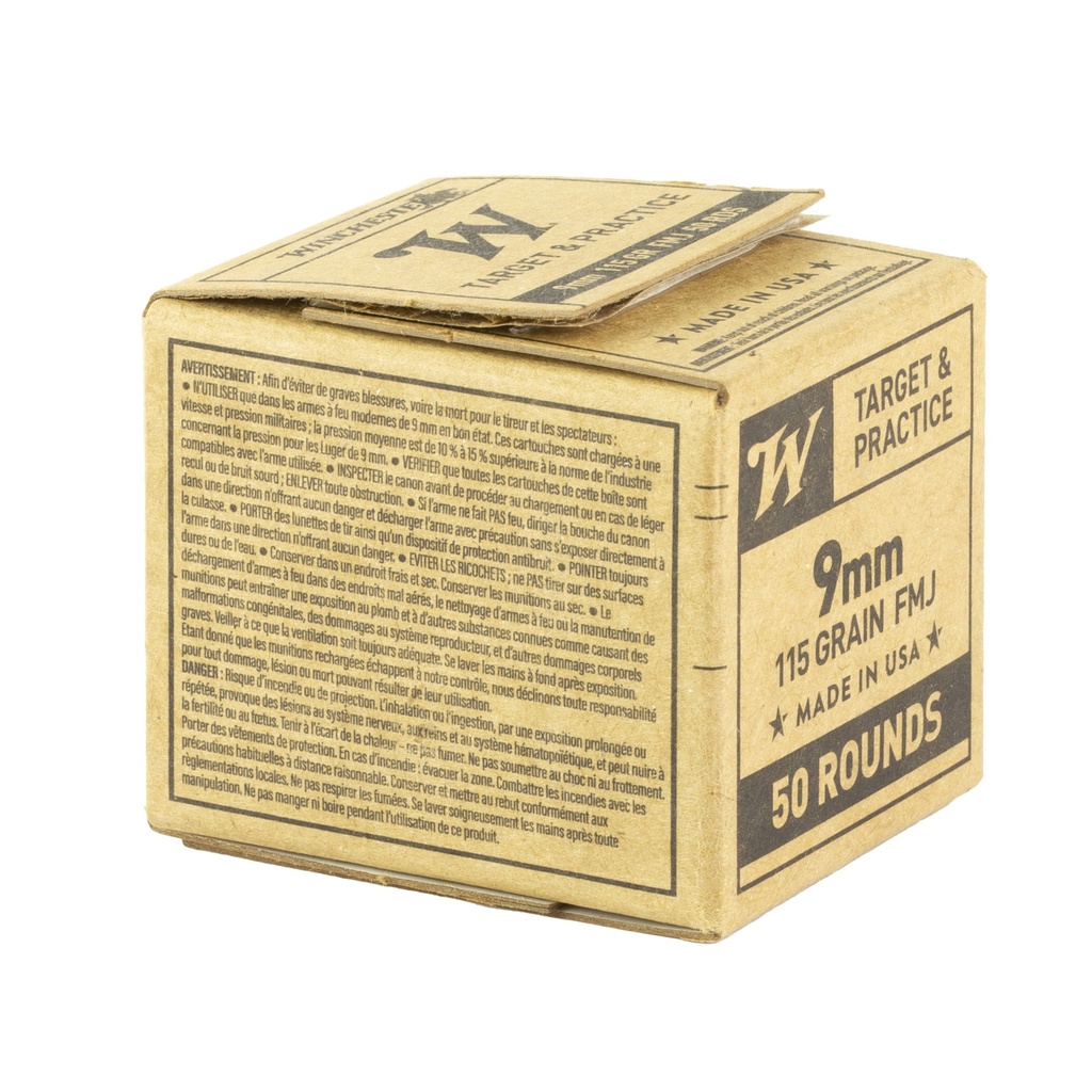 Winchester Ammunition WIN USA 9MM 115GR FMJ 50/1000 2