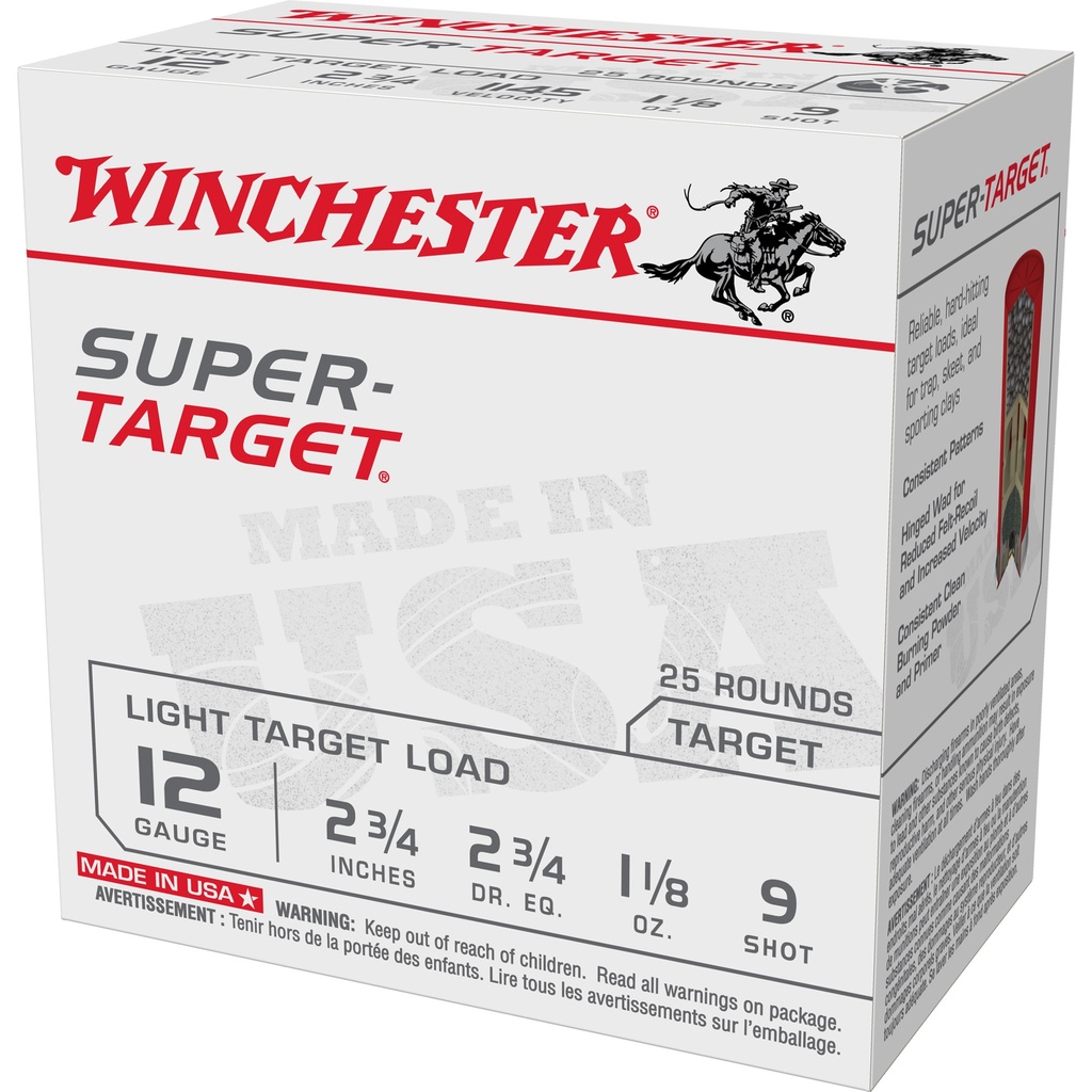 Winchester Ammunition WIN SUPERTARGET 12GA 2.75" #9 25/250 1