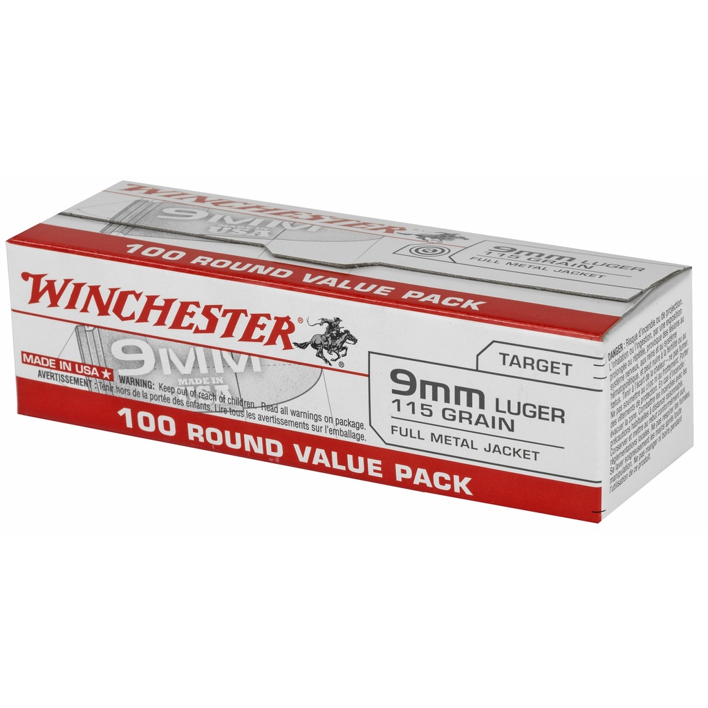 Winchester Ammunition WIN USA 9MM 115GR FMJ 100/1000 2