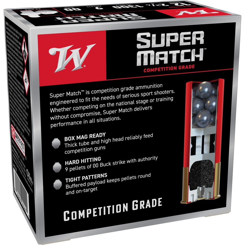 Winchester Ammunition WIN SPRM 12GA 2.75" 00 BUCK 25/250 1