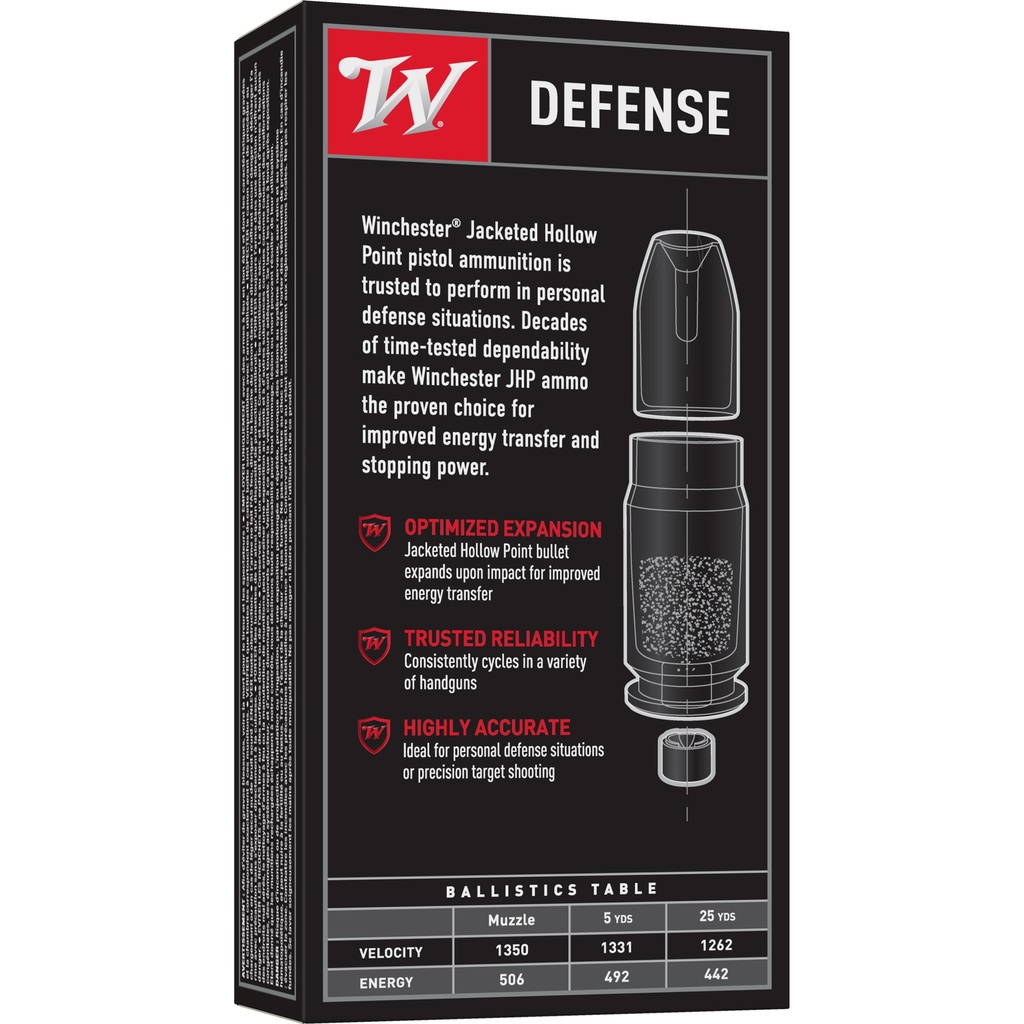 Winchester Ammunition WIN USA 357SIG 125GR JHP 50/500 1