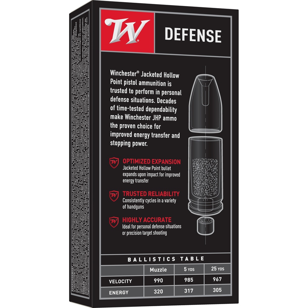Winchester Ammunition WIN USA 9MM 147GR JHP 50/500 1