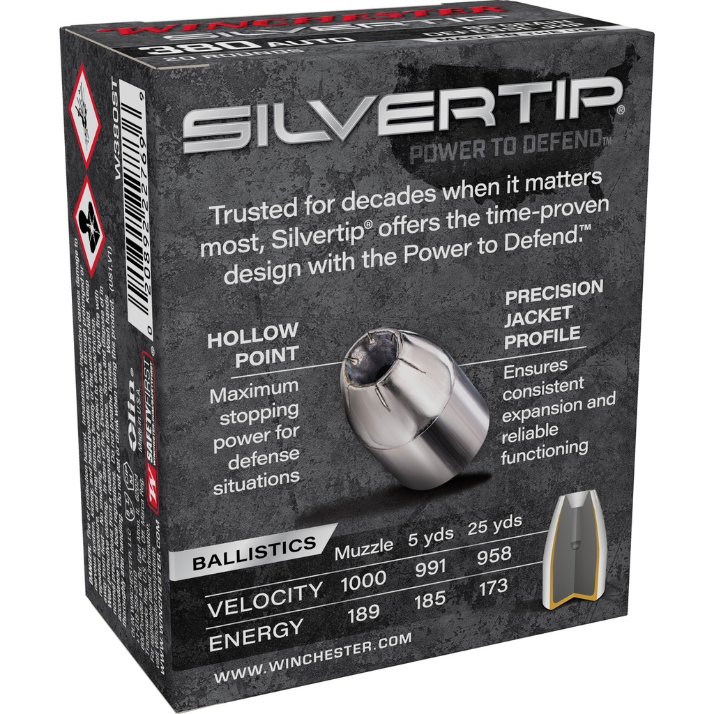 Winchester Ammunition WIN SILVERTIP HP 380AUTO 85GR 20/200 1