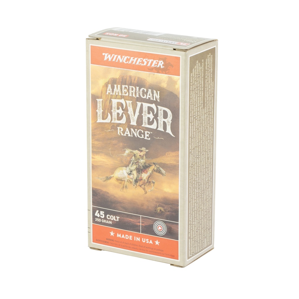 Winchester Ammunition WIN AM LEVER 45C LEAD 250GR 50/500 2