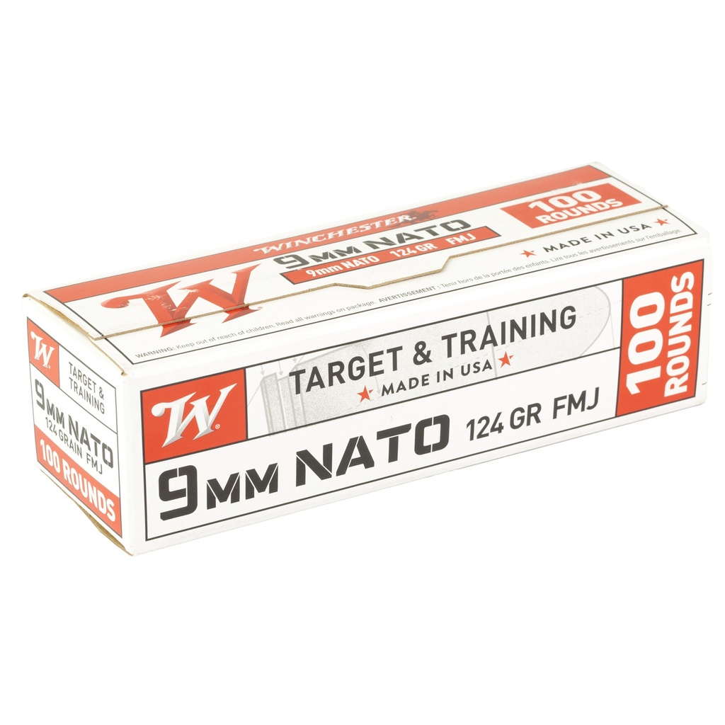 Winchester Ammunition WIN USA 9MM NATO 124GR FMJ 100/1000 1