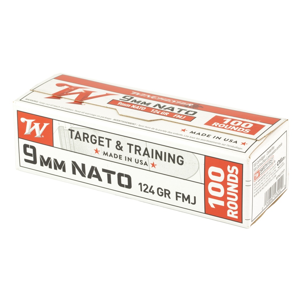 Winchester Ammunition WIN USA 9MM NATO 124GR FMJ 100/1000 2