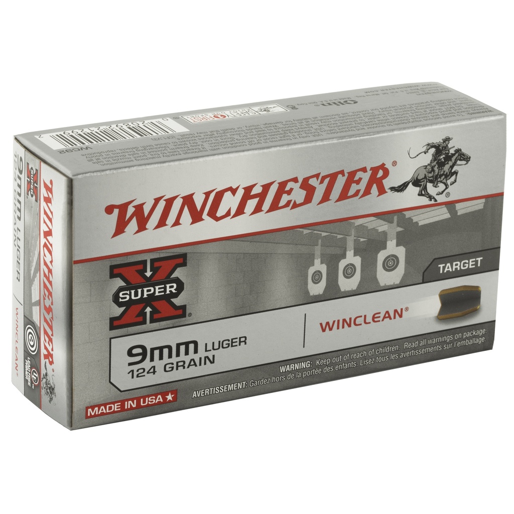 Winchester Ammunition WIN SPRX WINCLEAN 9MM 124GR 50/500 1