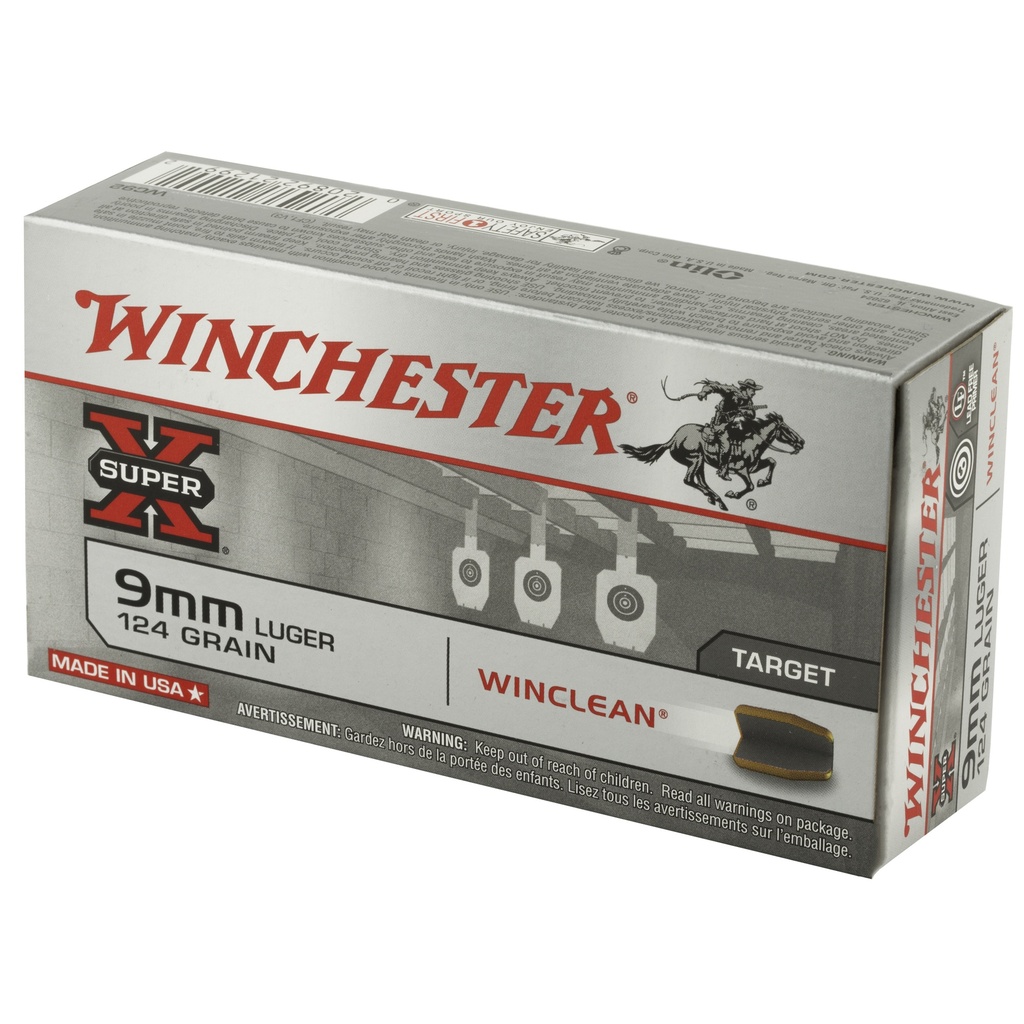 Winchester Ammunition WIN SPRX WINCLEAN 9MM 124GR 50/500 2