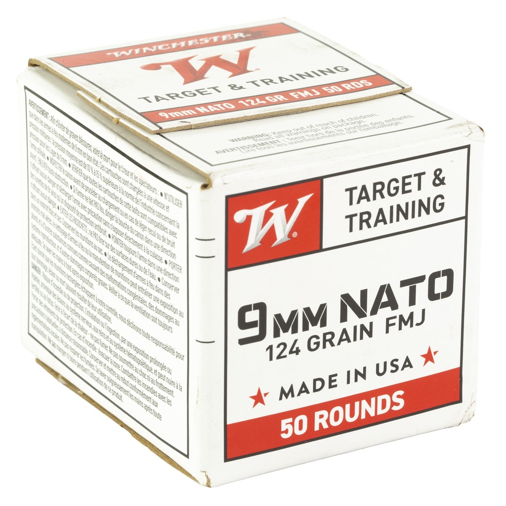 Winchester Ammunition WIN USA 9MM NATO 124GR FMJ 50/1000 1
