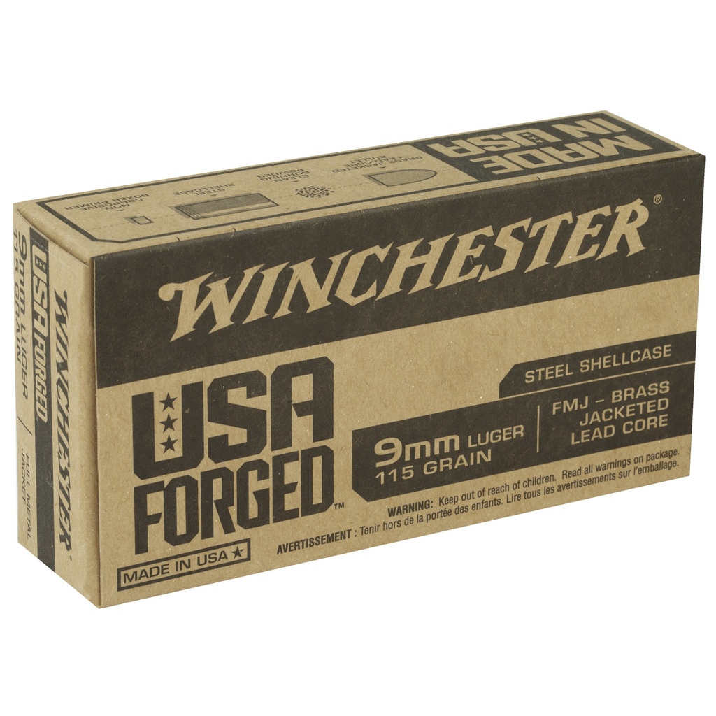 Winchester Ammunition WIN 9MM 115GR FMJ STEEL CASE 50/500 1
