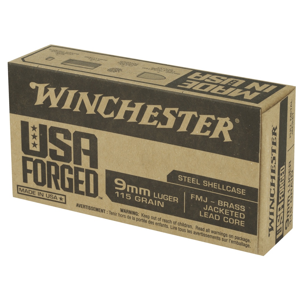 Winchester Ammunition WIN 9MM 115GR FMJ STEEL CASE 50/500 2