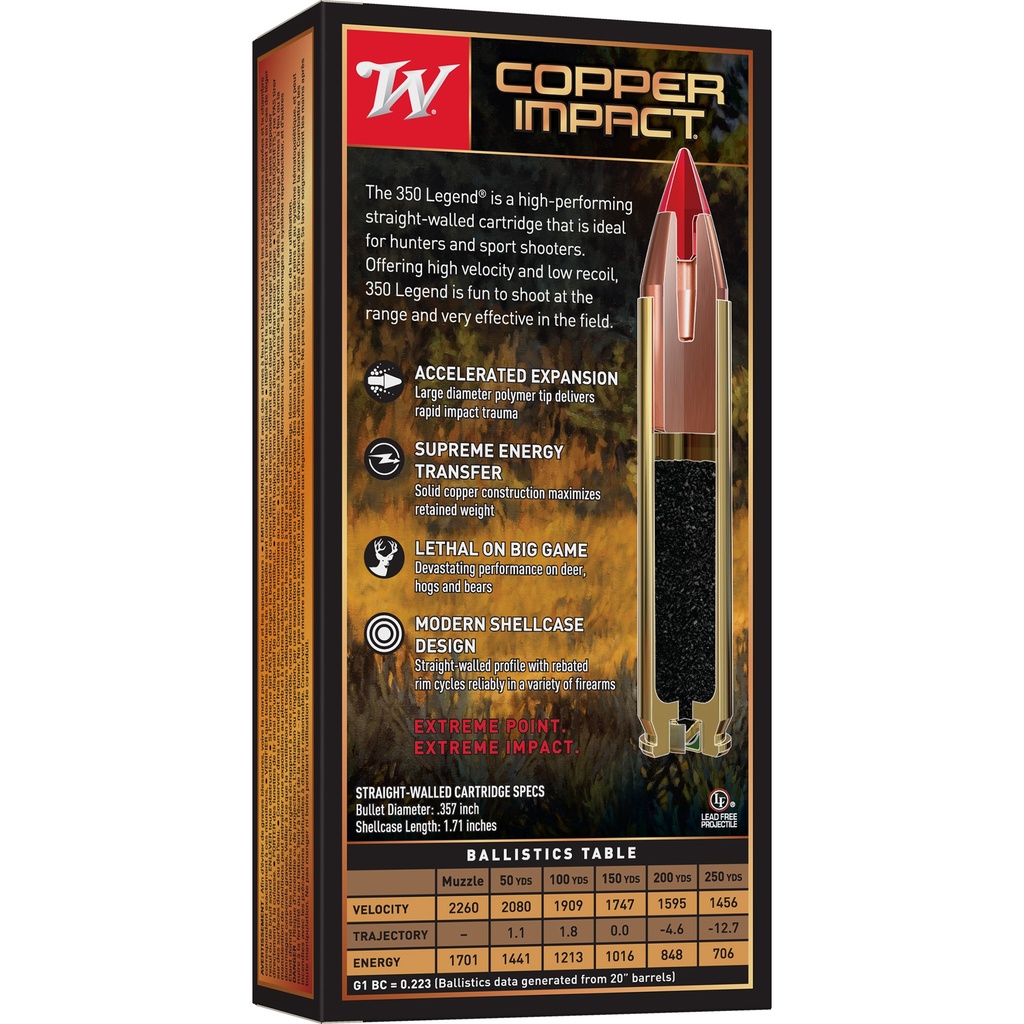 Winchester Ammunition WIN DEER XP COPPER 350LEG 150GR 20/2 1