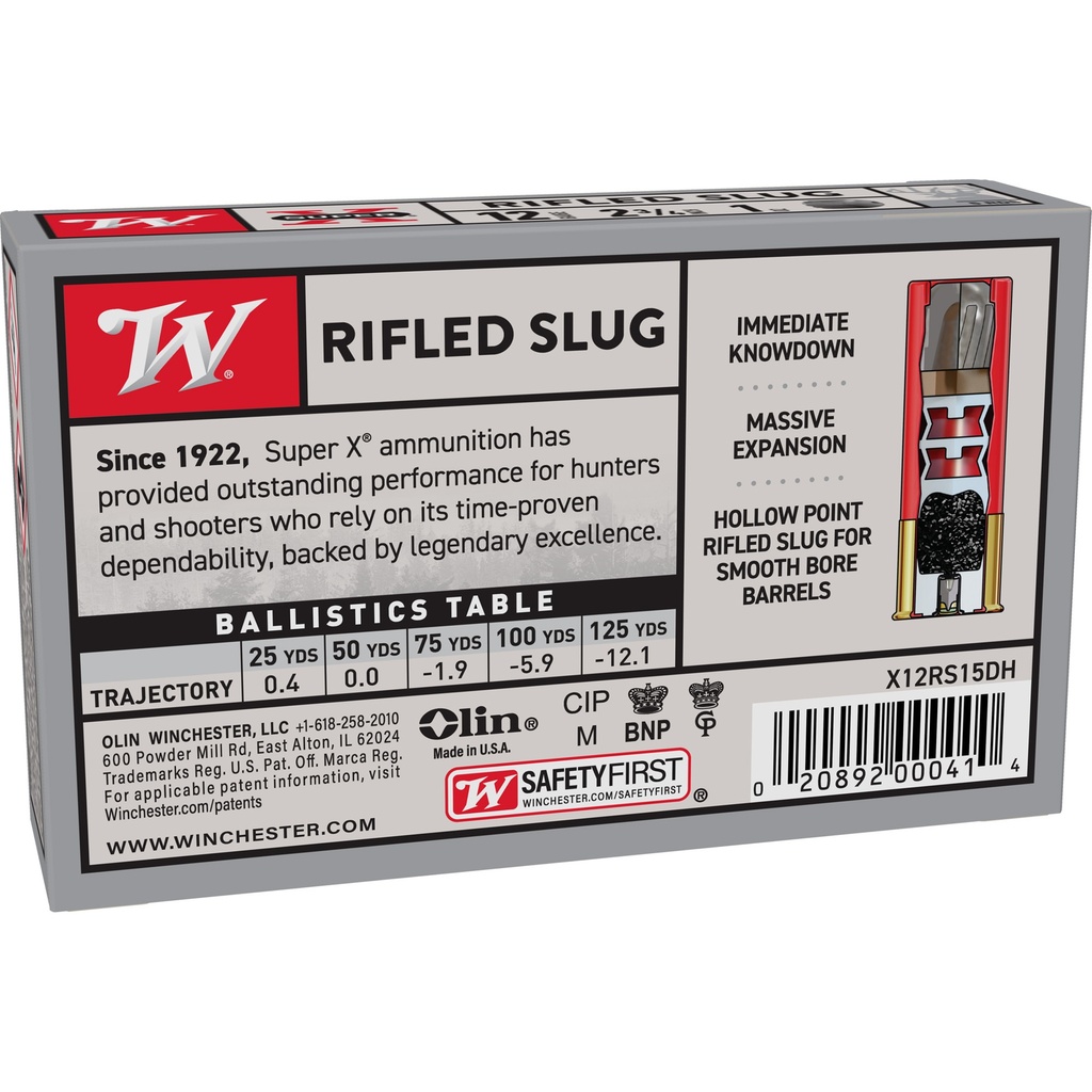 Winchester Ammunition WIN SPRX 12GA 2.75" 1OZ RIFLED 5/250 1