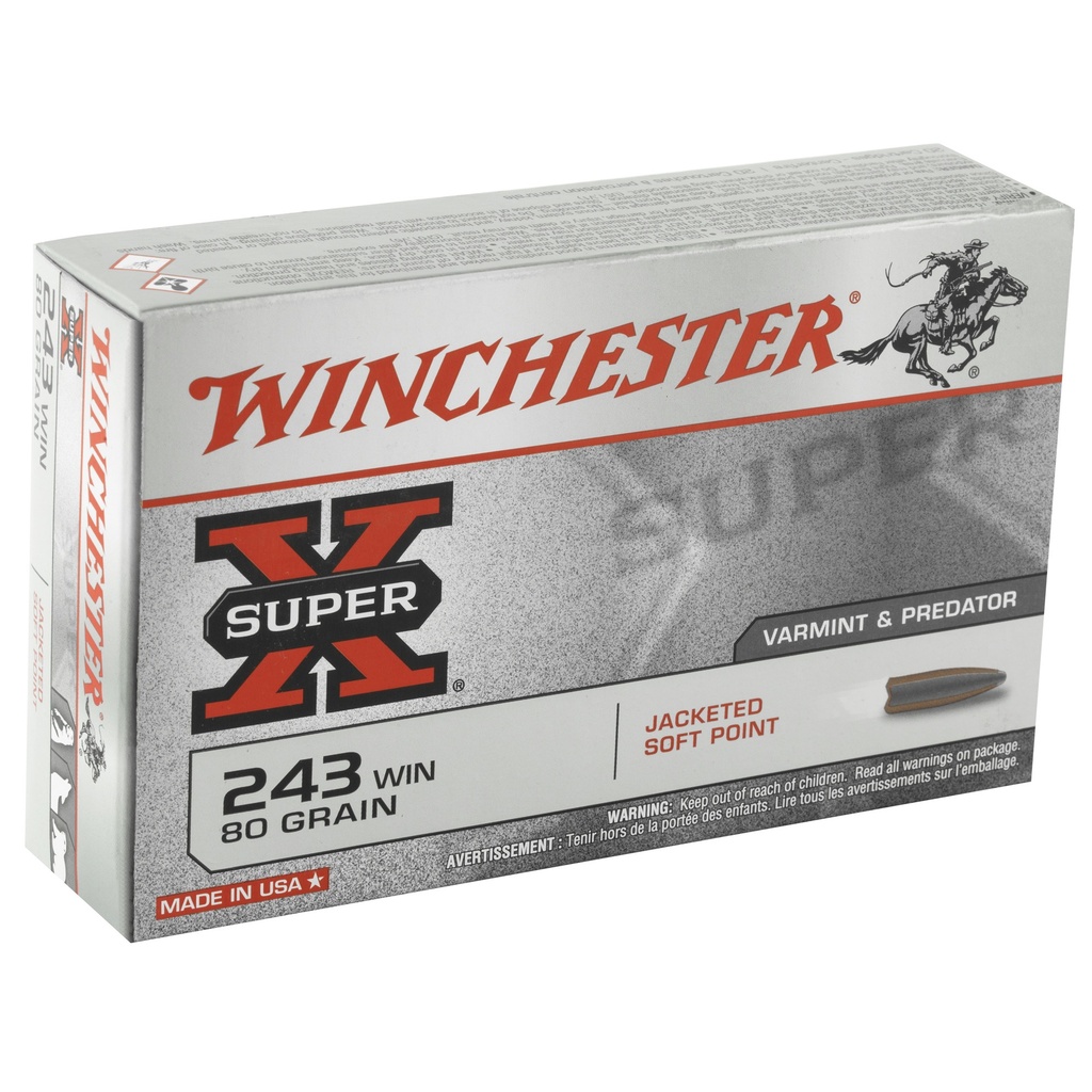 Winchester Ammunition WIN SPRX 243WIN 80GR JSP 20/200 1