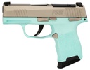 SIG SAUER P365 380ACP NKL/TURQUOISE 10+1 1