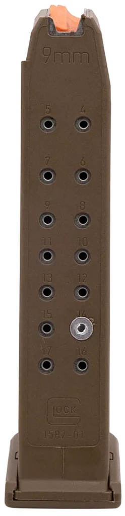GLOCK MAGAZINE G17 9MM 17RD FDE PKG 3