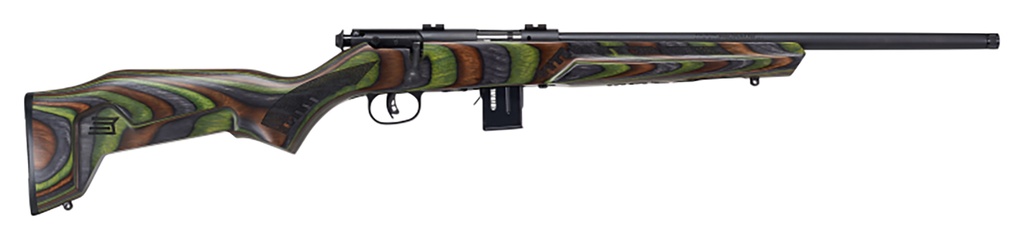 Savage Arms 93 BOLT 17HMR BL/GRN 18" TB 1