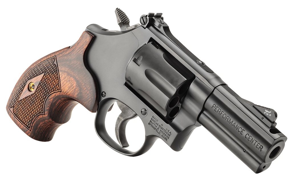Smith and Wesson 586 357MAG L-COMP BL/WD 3" 7RD 3