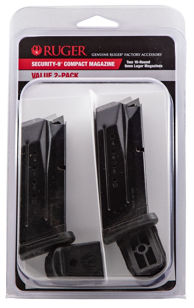 Ruger SECURITY9 CPCT MAG 9MM 2-PACK 3