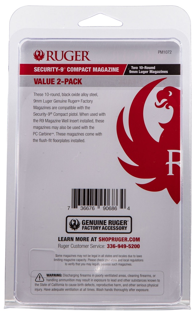 Ruger SECURITY9 CPCT MAG 9MM 2-PACK 4