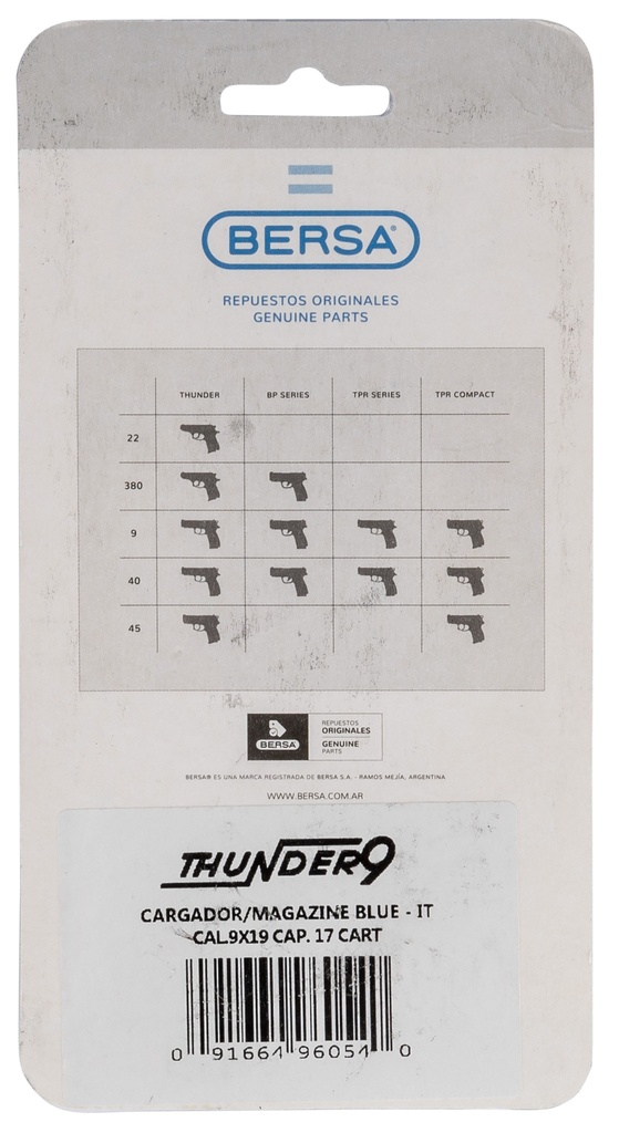 Bersa MAGAZINE THUN 9 9MM 17RD 2