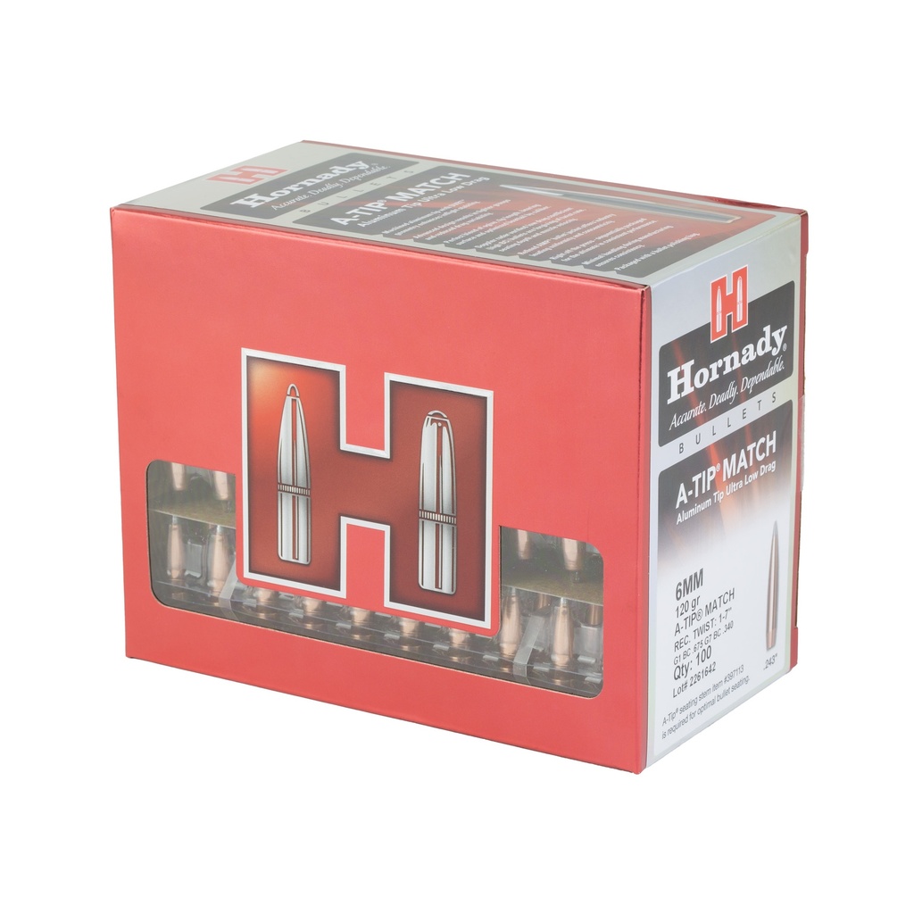 Hornady HRNDY A-TIP 6MM .243 120GR 100CT 2