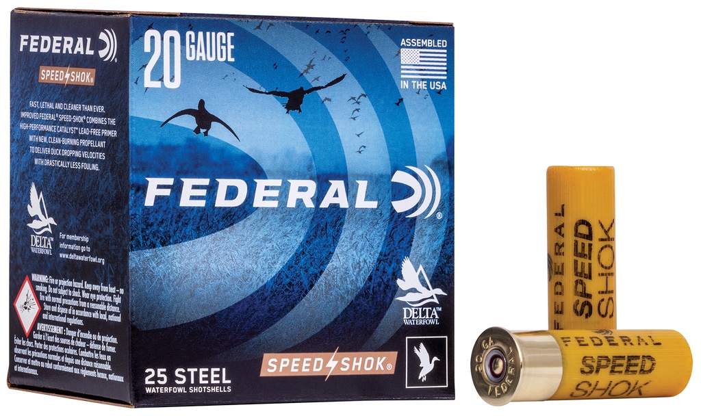 FEDERAL AMMO SPEED SHOK 20GA 2.75  .75OZ #6 STEEL 25/10 1