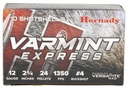 HORNADY VARMINT EXPRESS 12GA 2.75 #4 24P 10/10 2