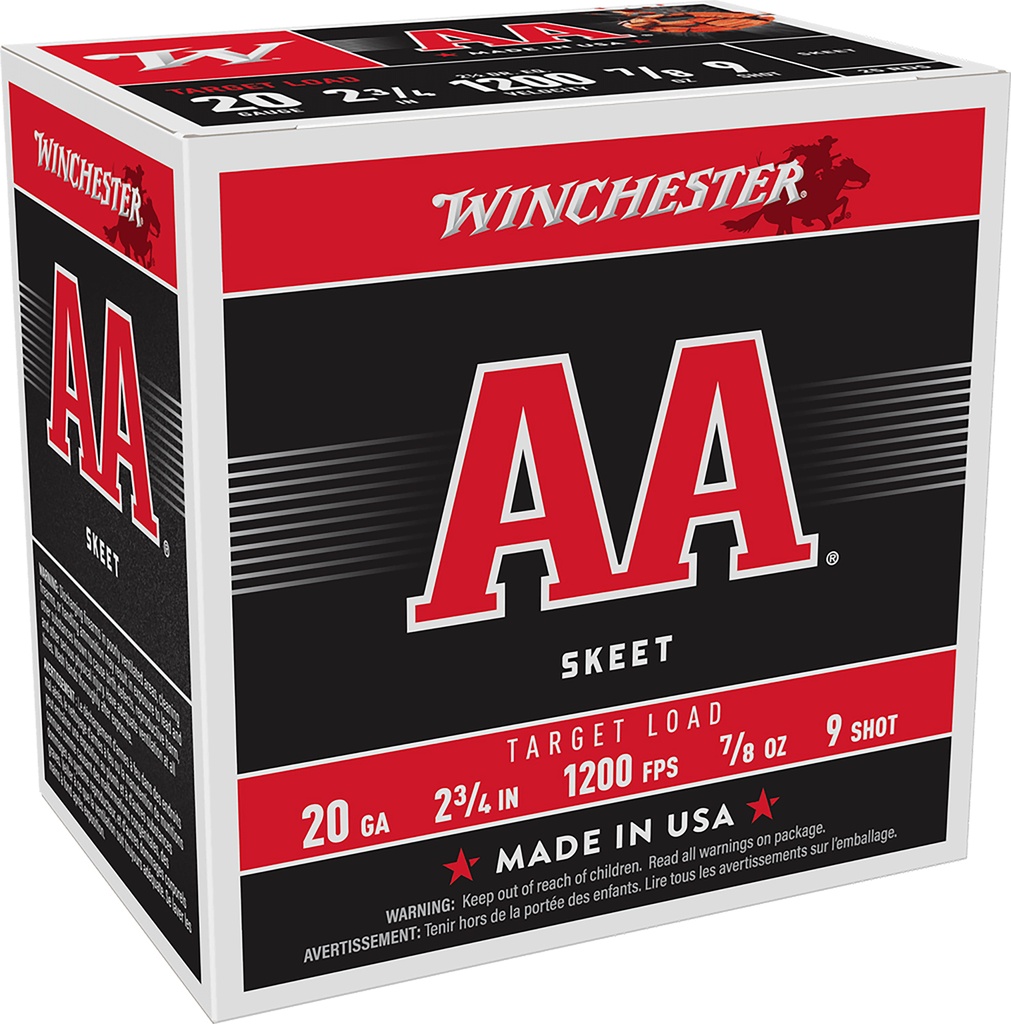 WINCHESTER AMMO AA LIGHT 20GA 2.75 7/8OZ #9 25/10 1