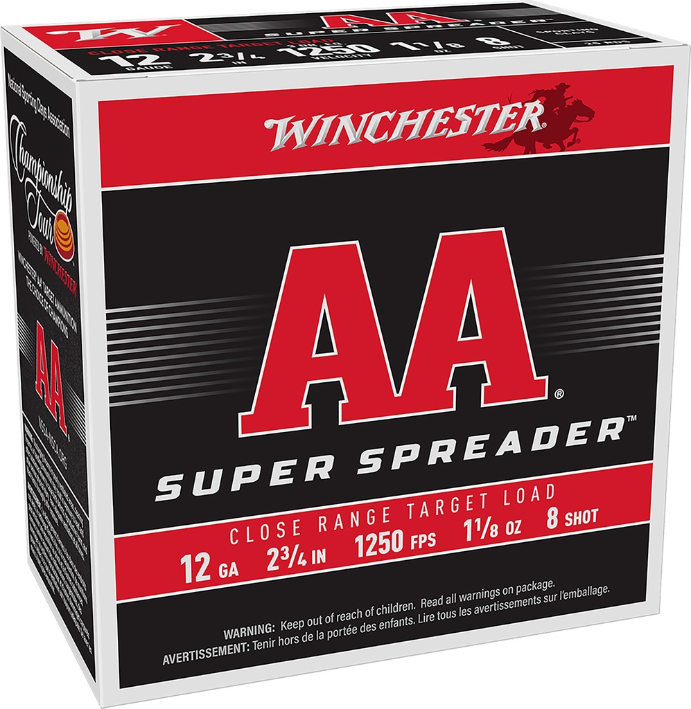 WINCHESTER AMMO AA SPREADER 12GA 2.75 1-1/8OZ #8 25/10 1