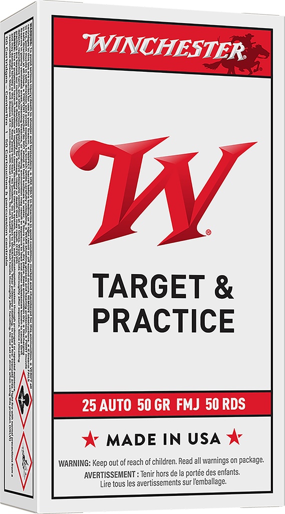 WINCHESTER AMMO USA 25ACP 50GR FMJ 50/10 1