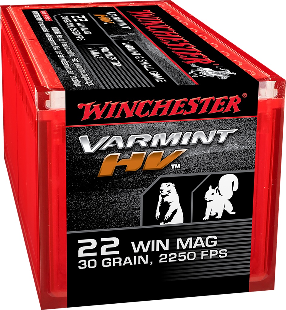 WINCHESTER AMMO VARMINT HV 22MAG 30GR POLY TIP 50/20 2