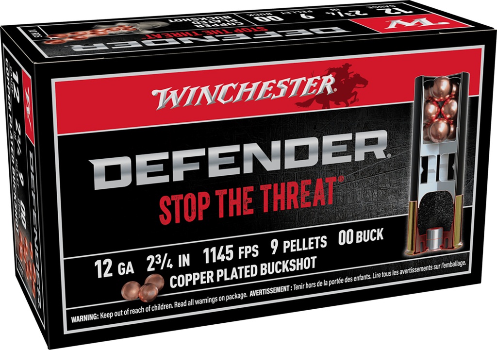 WINCHESTER AMMO DEFENDER 12GA 2.75 9PLT #00 COPPER 10/10 1