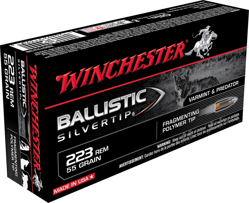 WINCHESTER AMMO BALLISTIC SILVERTIP 223REM 55GR BST 20/10 1