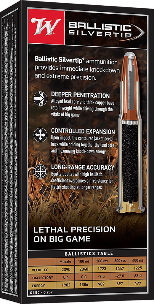 WINCHESTER AMMO BALLISTIC SILVERTIP 30-30 150GR BST 20/10 2