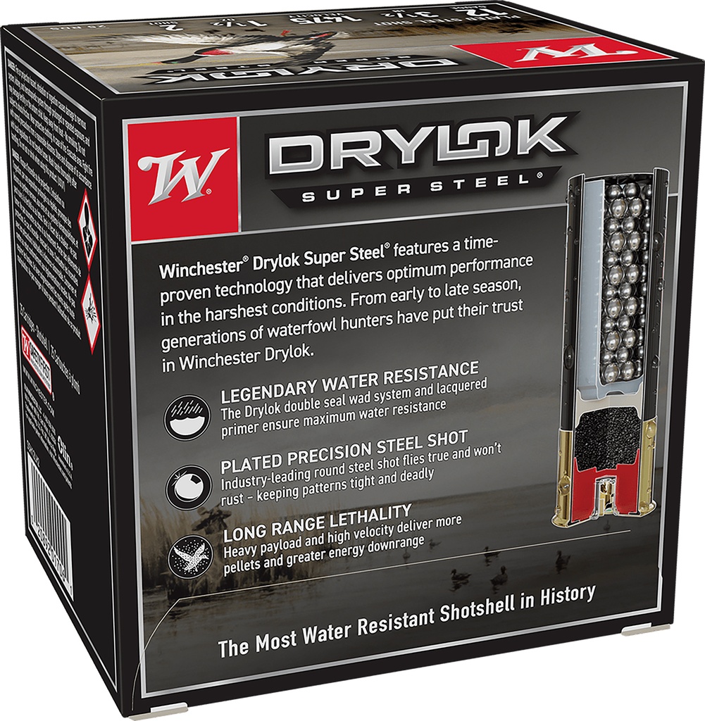 WINCHESTER AMMO DRYLOK SUPER STEEL 12GA 3.5 1.5OZ #2 25/10 2