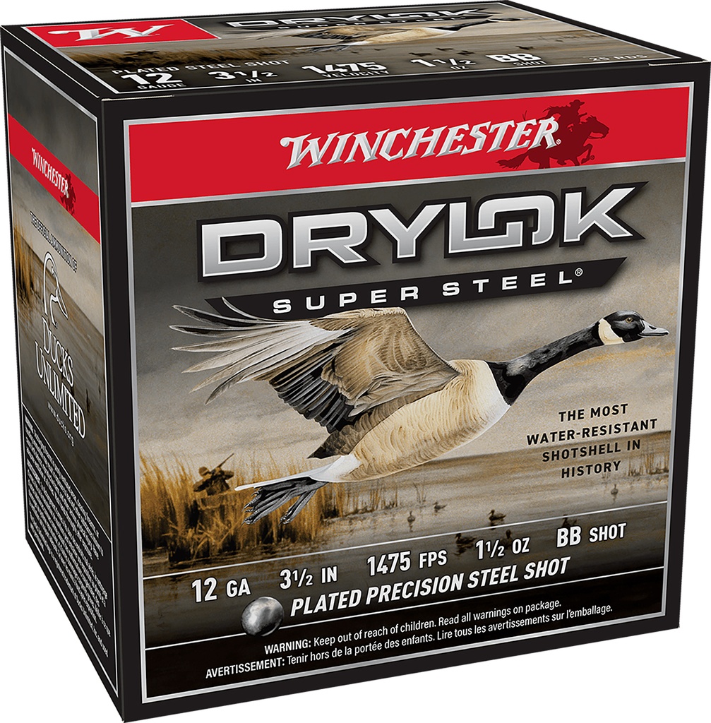 WINCHESTER AMMO DRYLOK SUPER STEEL 12GA 3.5 1.5OZ BB 25/10 1