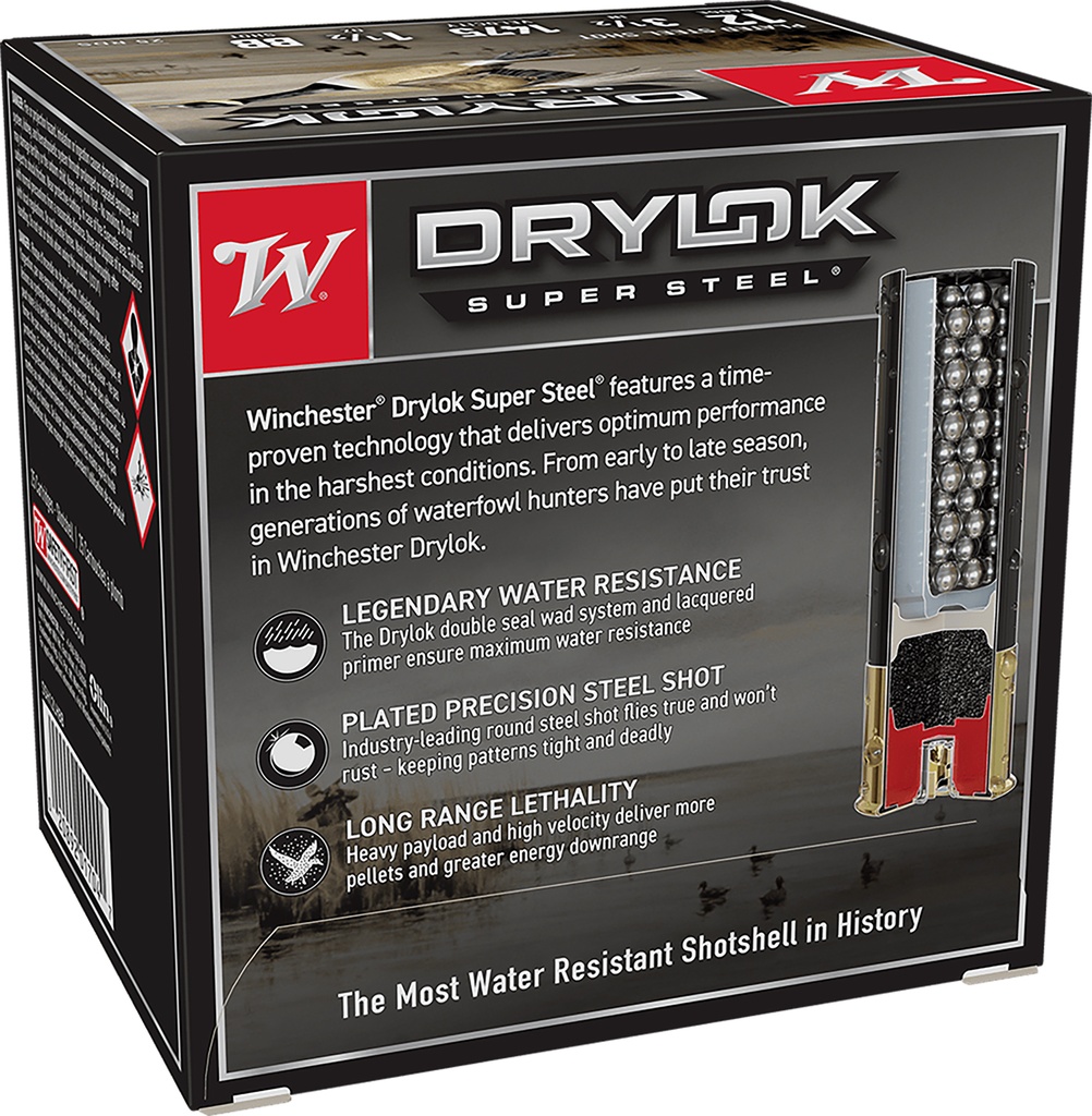 WINCHESTER AMMO DRYLOK SUPER STEEL 12GA 3.5 1.5OZ BB 25/10 2
