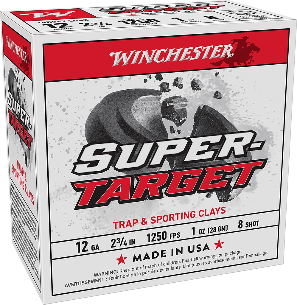 WINCHESTER AMMO SUPER TARGET 12GA 2.75 1OZ #8 25/10 1