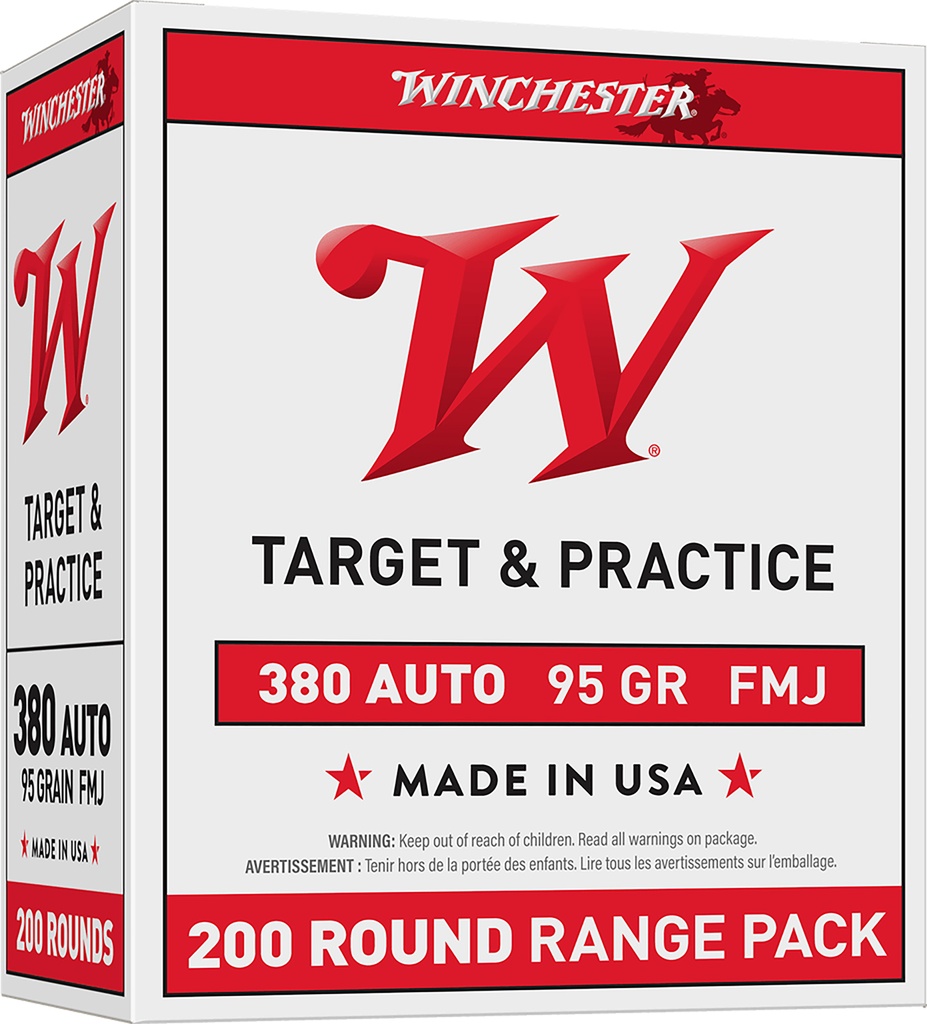 WINCHESTER AMMO USA 380ACP 95GR FMJ 200/5 1