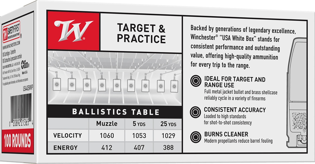 WINCHESTER AMMO USA 40SW 165GR FMJ VALUE PACK 100/5 2