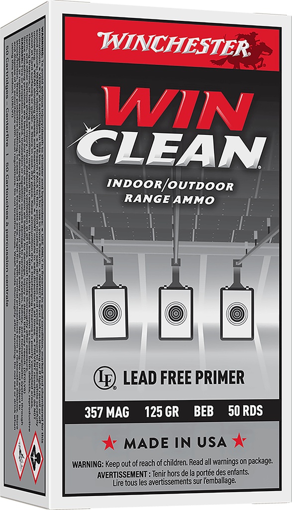 WINCHESTER AMMO WINCLEAN 357MAG 125GR JFP 50/10 1