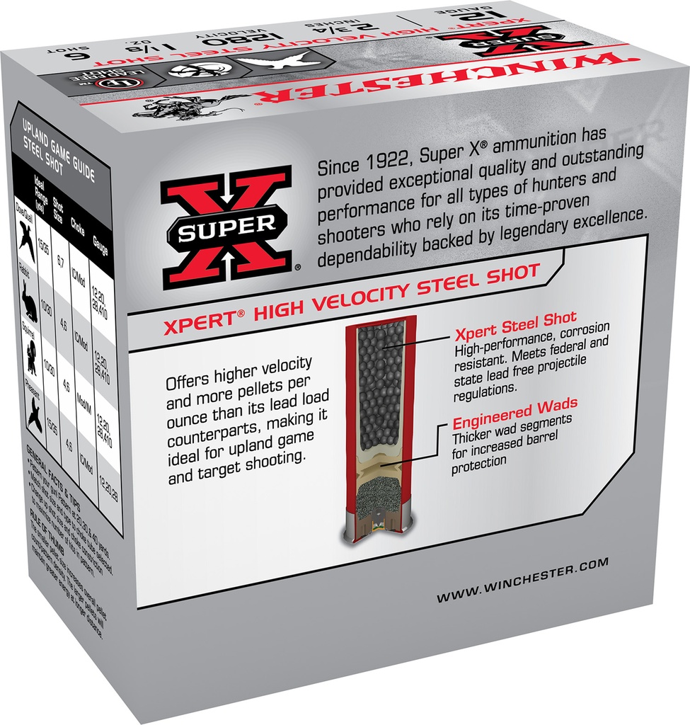 WINCHESTER AMMO XPERT GAME/TGT 12GA 2.75 1 1/8OZ #6 25/10 3