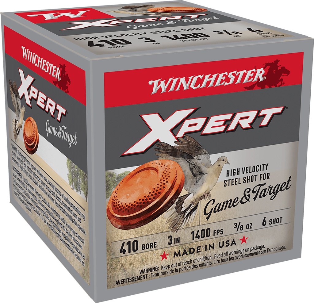 WINCHESTER AMMO XPERT GAME/TGT 410GA 3 3/8 #6 25/10 1