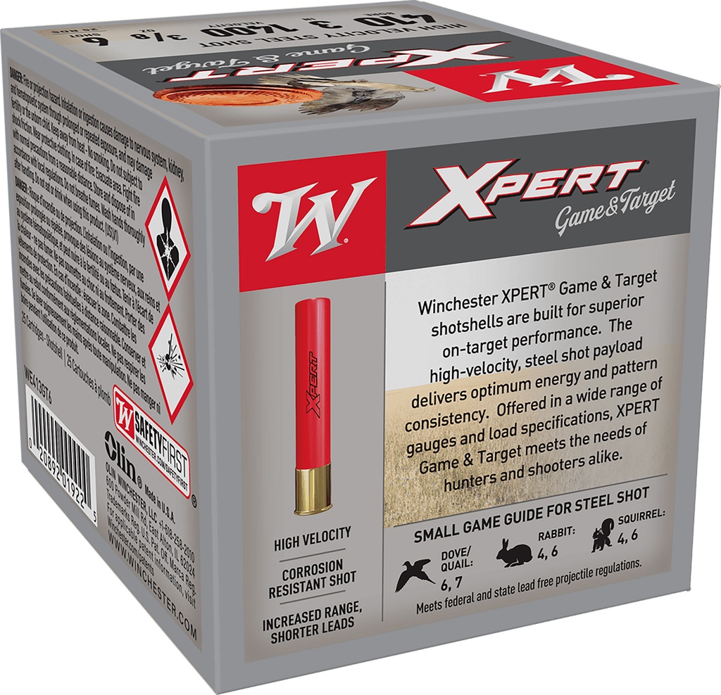 WINCHESTER AMMO XPERT GAME/TGT 410GA 3 3/8 #6 25/10 2