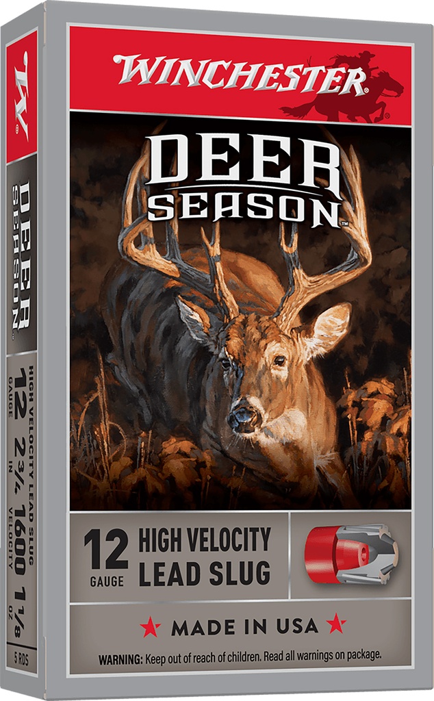 WINCHESTER AMMO DEER SEASON 12GA 2.75 SLUG 1600FPS 5/20 1
