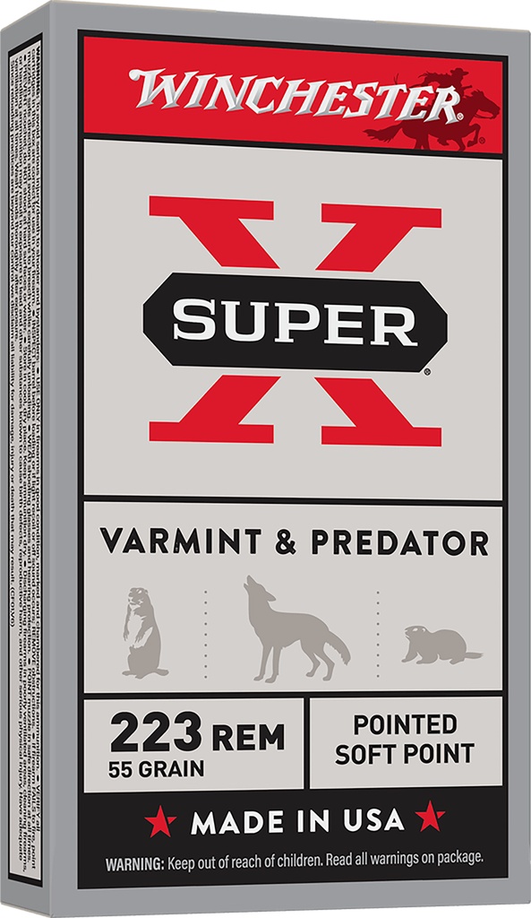 WINCHESTER AMMO SUPER-X 223REM 55GR PSP 20/10 1