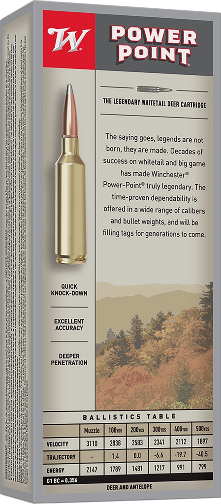 WINCHESTER AMMO POWER-POINT 243WSSM 100GR 20/10 2
